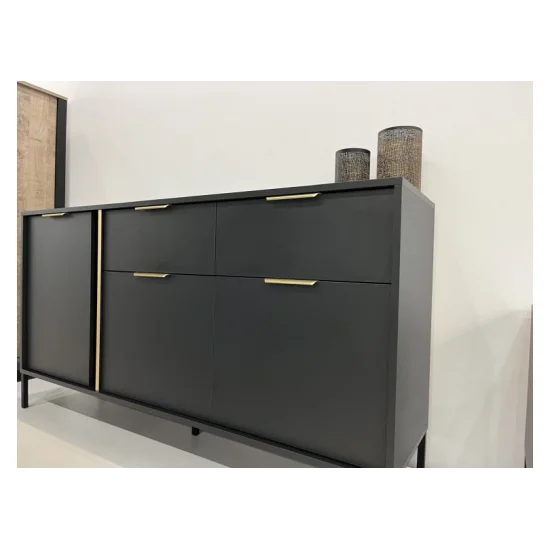 Комод Ларс / Lars 3-дверний з 2 шухлядами 3D2S/153 Антрацит Ш153xВ82 см. 9