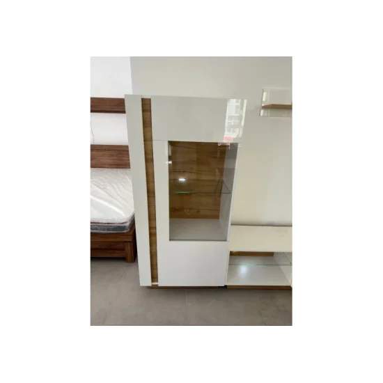 Вітрина низька Арко / Arco 1-дверна 1D1W/72 Білий глянець/дуб грандсон Ш72xВ154 см. 8