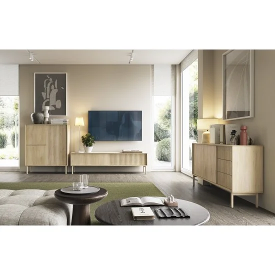 Комод Таво / Tavo 2D3S/153 2-дверный с 3 ящиками Дуб кремона 5