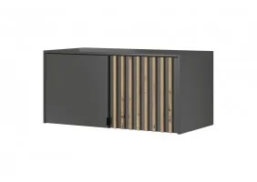 Тумба-надставка Нелли/Nelly 2D 2-дверная Графит/дуб артизан 105х51х50 см.