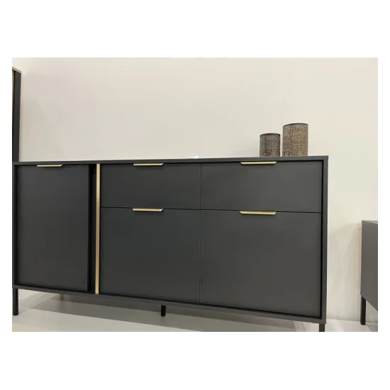 Комод Ларс / Lars 3-дверний з 2 шухлядами 3D2S/153 Антрацит Ш153xВ82 см. 10