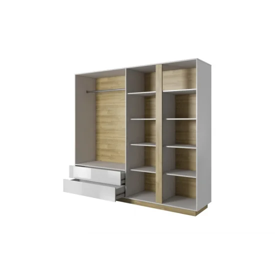 Спальня Арко / Arco A Білий глянець/дуб грандсон 3