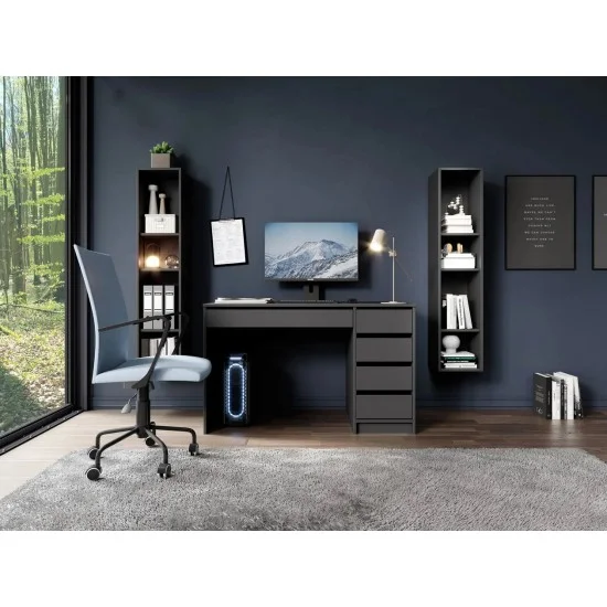 Стіл туалетний письмовий Ада / Ada 5S/120 з 5 шухлядами Антрацит 55х120 см. 7