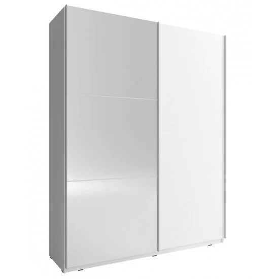Шафа-купе Міка II / Mika II 150 2-дверна з дзеркалом Білий 150х63х214 см. 1