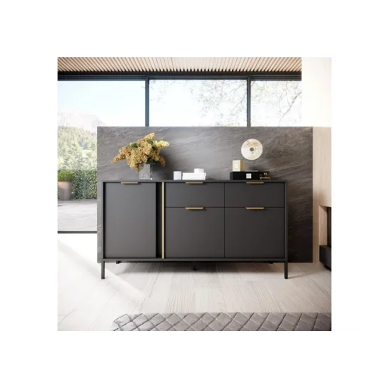 Комод Ларс / Lars 3-дверний з 2 шухлядами 3D2S/153 Антрацит Ш153xВ82 см. 15