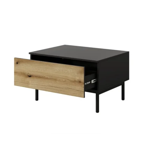 Стол журнальный Ланг/Lang 1S Черный/дуб эвок 80x60x48 см. 2
