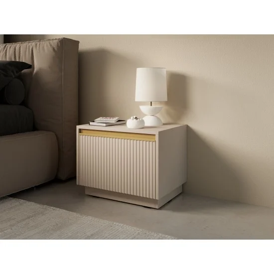 Тумба прикроватная Роял/Royal S54 с 1 ящиком Бежевый Ш53хВ42хГ39 см. 1