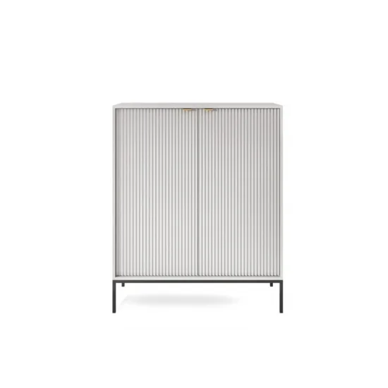 Комод високий Нова / Nova 2-дверний з чорними ніжками K104 Сірий Ш104xВ125 см. 4