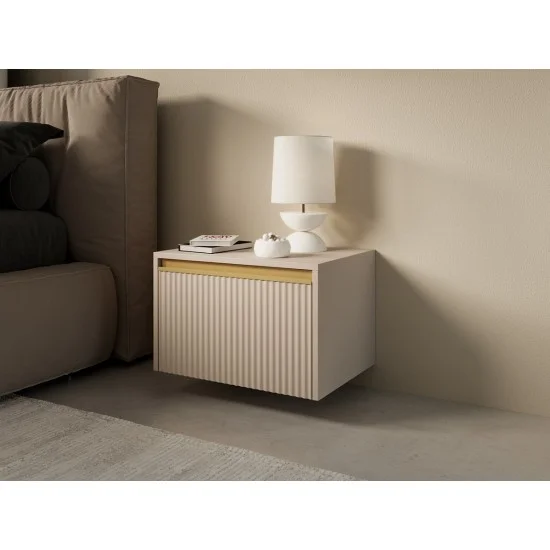 Тумба прикроватная Роял/Royal S54 с 1 ящиком Бежевый Ш53хВ42хГ39 см. 4