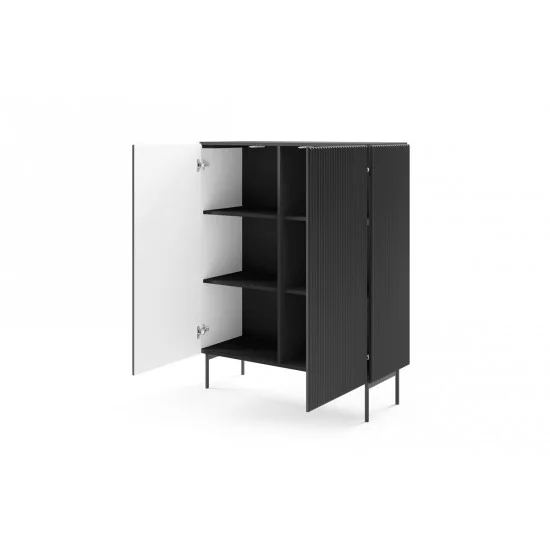 Комод высокий Мути / Muti 2D/98 2-дверный Черный 2