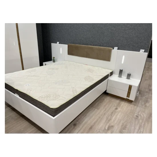 Тумбы прикроватные с подсветкой Арко/Arco с 4 ящиками 2S/60 Белый глянец/дуб грандсон Ш60xВ102 см. 7