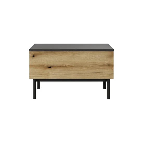 Стол журнальный Ланг/Lang 1S Черный/дуб эвок 80x60x48 см. 3