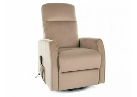 Кресло раскладное реклайнер LETO (Функция Пионизации) VELVET Беж BLUVEL 28 LETOVBE
