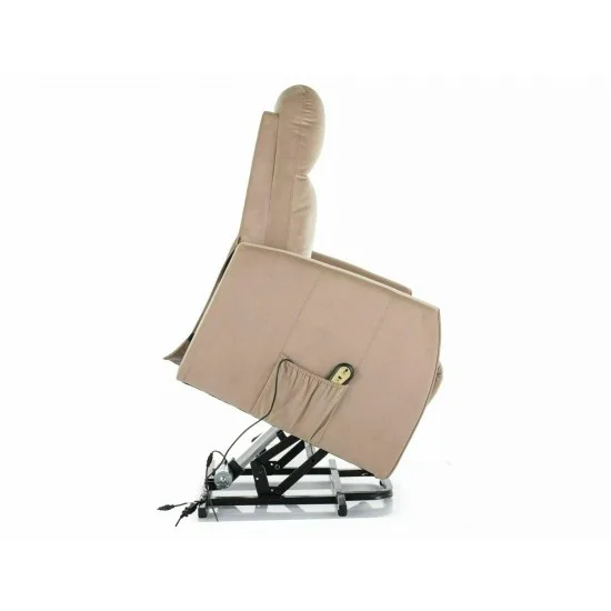 Кресло раскладное реклайнер LETO (Функция Пионизации) VELVET Беж BLUVEL 28 LETOVBE 2