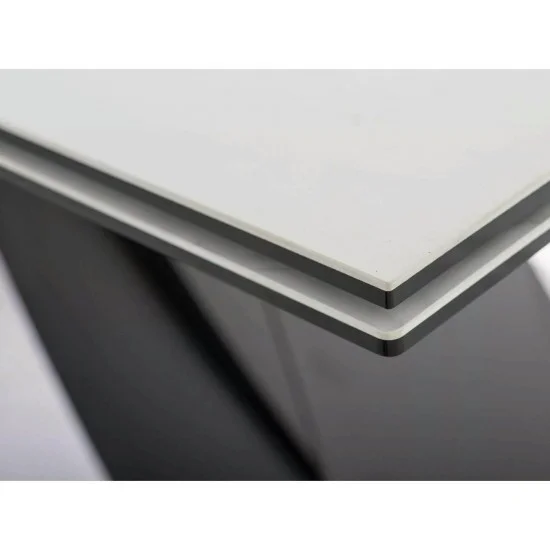 Стол обеденный раскладной WESTIN CERAMIC Крем Diamond Cream / Черный мат (160-240)X90 WESTINKRC160 2