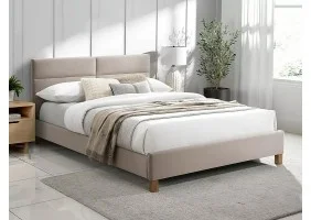 Кровать полуторная SIERRA VELVET 140x200 Бежевый / Дуб TAP. BLUVEL 28 SIERRAV140BED