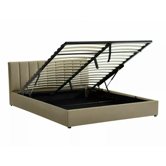 Ліжко односпальне MONTREAL VELVET 120X200 Бежевий BLUVEL 28 MONTREALV120BE 2