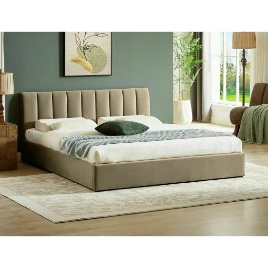 Ліжко односпальне MONTREAL VELVET 120X200 Бежевий BLUVEL 28 MONTREALV120BE 1