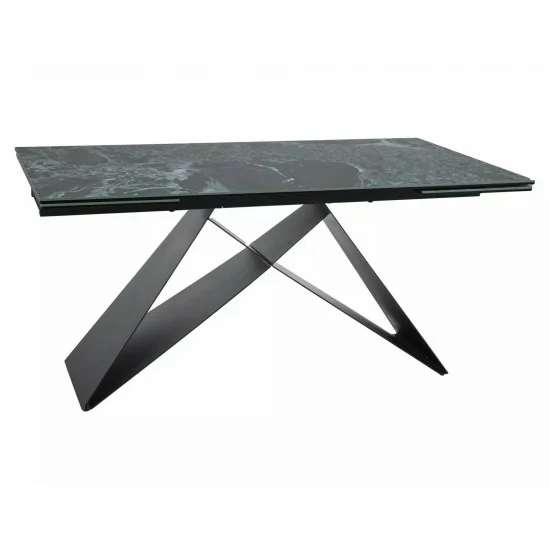 Стол обеденный раскладной WESTIN CERAMIC Морской VERDE ALPI / Черный мат (160-240)X90 WESTINTVC160 6