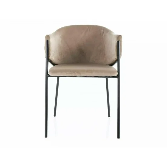 Стул BONO VELVET Черный Стелаж / Бежевый BLUVEL 28 BONOVCBE 3