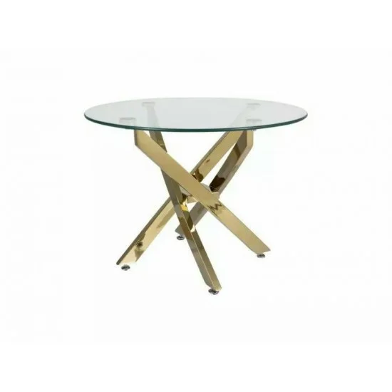 Журнальный столик AGIS A Прозрачный / Золотой Диаметр 60x45 AGISAZL 1