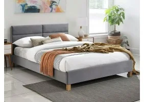 Кровать двуспальная SIERRA VELVET 140x200 Серый / Дуб TAP. 150 SIERRAV140SZD