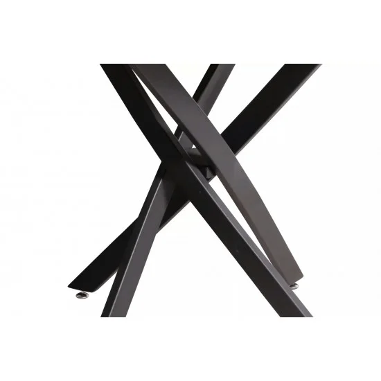 Стол обеденный AGIS Прозрачный / Черный мат Диаметр 90 AGISC 3