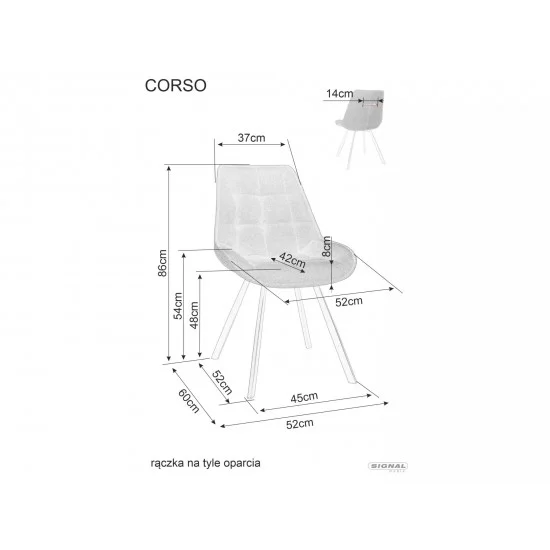 Стул CORSO VARDO Черный Стелаж / Бежевый 34 CORSOVACBE 3