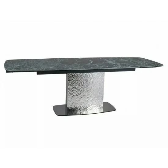 Стіл обідній розкладний MONCLER CERAMIC Морський Verde Alpi / Чорний мат (160-240)X90 1