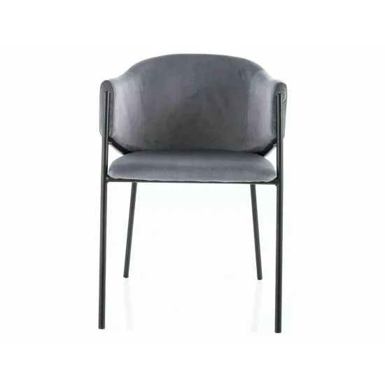 Стул BONO VELVET Черный Стелаж / Серый BLUVEL 14 BONOVCSZ 4