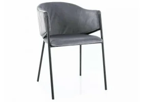 Стул BONO VELVET Черный Стелаж / Серый BLUVEL 14 BONOVCSZ