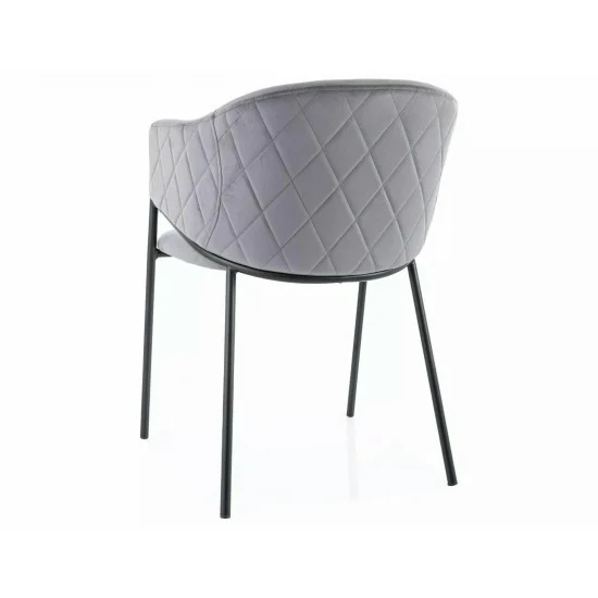 Стул BONO VELVET Черный Стелаж / Серый BLUVEL 14 BONOVCSZ 3