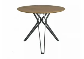 Стол обеденный COLT Дуб / Черный стеллаж Диаметр 90 COLTDCFI90