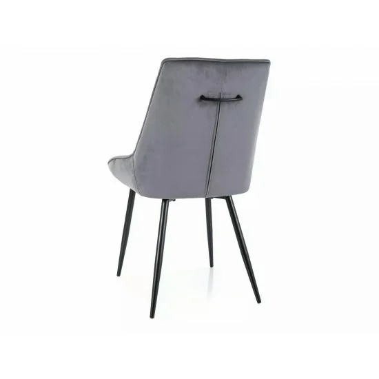 Стул AGAT VELVET Черный Стелаж / Серый BLUVEL 14 AGATVCSZ 2