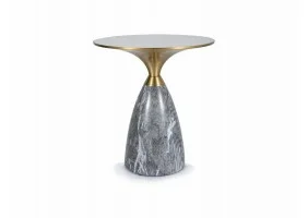 Журнальный столик LEO Белый / Серый Диаметр 50x54 LEOBSZ