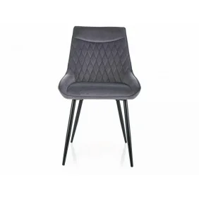 Стул AGAT VELVET Черный Стелаж / Серый BLUVEL 14 AGATVCSZ