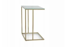Журнальний столик SYMPHONY G Білий Ефект Мармуру / Золотий 40x30 SYMPHONYGBZL