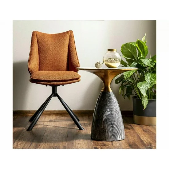 Журнальный столик LEO Белый / Серый Диаметр 50x54 LEOBSZ 2