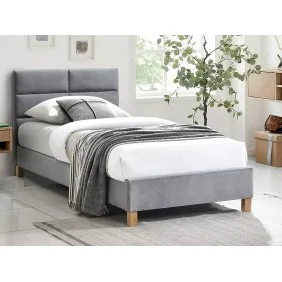 Кровать односпальная SIERRA VELVET 90x200 Серый / Дуб TAP. 150 SIERRAV90SZD