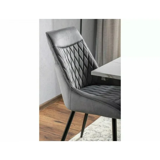 Стул AGAT VELVET Черный Стелаж / Серый BLUVEL 14 AGATVCSZ 3