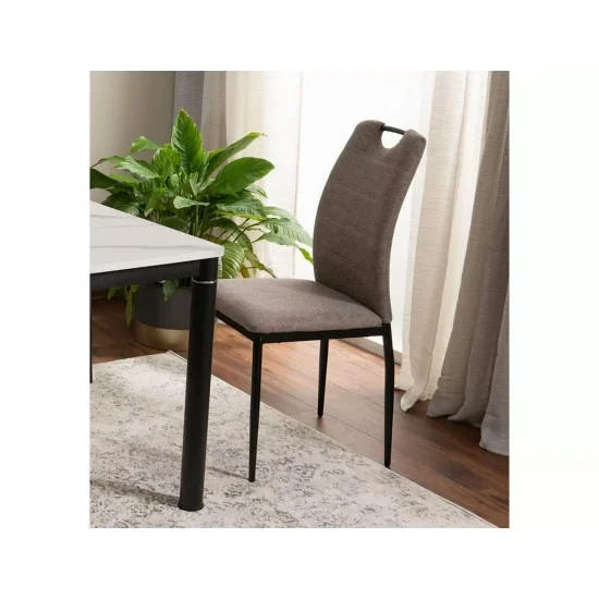 Стілець RIP BREGO Чорний Стелаж / Бежевий 34 RIPBRCBE 6