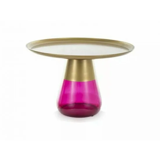 Журнальный столик TIFFANY B Диаметр 70 Золотой / Фиолетовый TIFFANYBZLFFI70 1