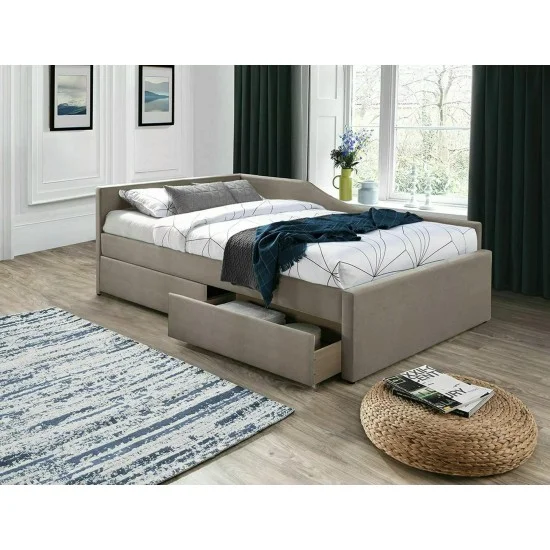 Кровать односпальная ELIOT VELVET 120X200 Светло-бежевый TAP. 228 ELIOTV120CBE 2