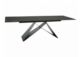 Стол обеденный раскладной WESTIN CERAMIC Бронзовый Ossido Bruno / Черный мат (160-240)X90 WESTINBROC160
