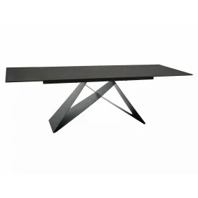 Стол обеденный раскладной WESTIN CERAMIC Бронзовый Ossido Bruno / Черный мат (160-240)X90 WESTINBROC160