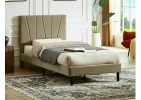Кровать односпальная SAVANA VELVET 90X200 Бежевый BLUVEL 28 SAVANAV90BE