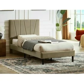Кровать односпальная SAVANA VELVET 90X200 Бежевый BLUVEL 28 SAVANAV90BE