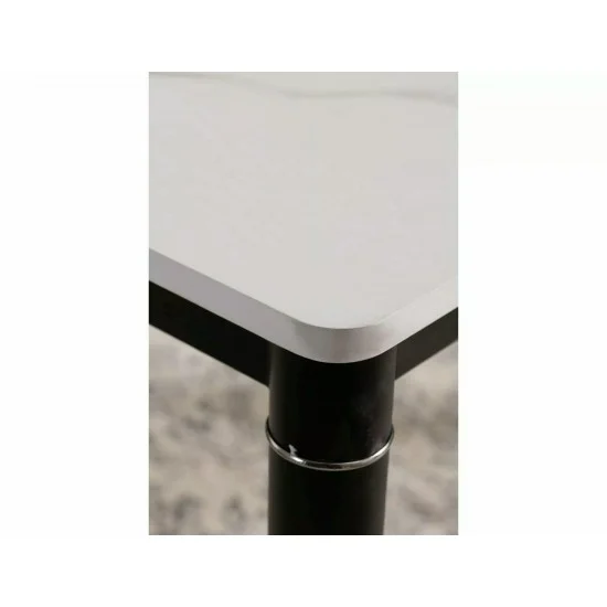 Стол обеденный DAMAR Белый Эффект Мрамора / Черный мат 80X60 DAMARBC80 2