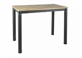 Стол обеденный DAMAR Дуб Артисан / Черный мат 100X60 DAMARDAC100