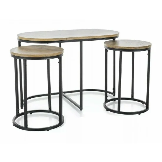 Журнальный столик TWIX Дуб Артизан / Черный (Комплект) TWIXDAC 2